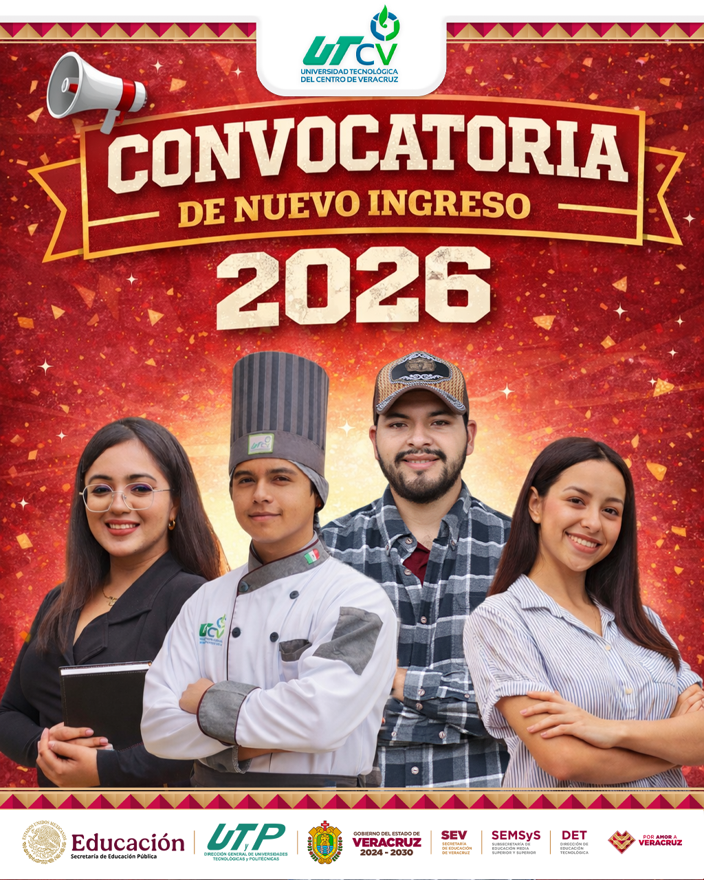 Imagen de la convocatoria de nuevo ingreso TSU 2026